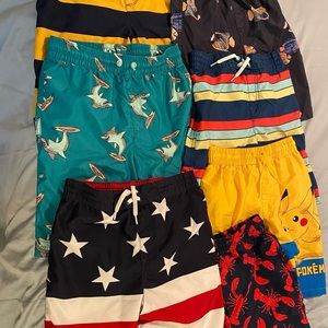 Lot of 6 Boys Old Navy Swim Trunks Size XL 14/16